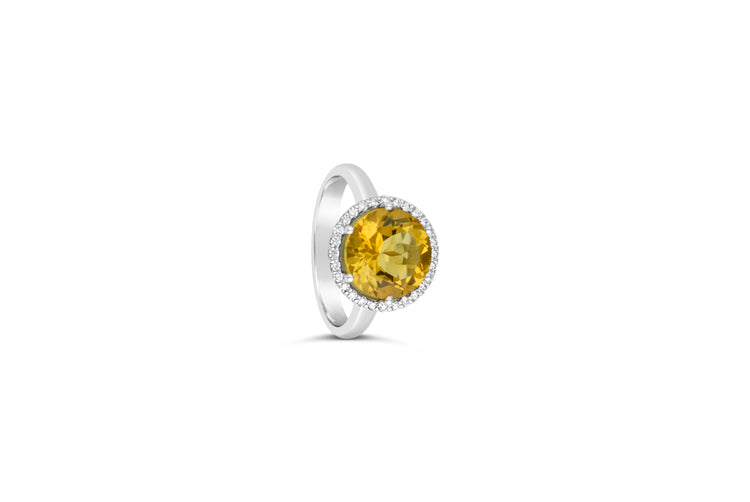 Fili Colour - Citrine and Diamond Ring image 0