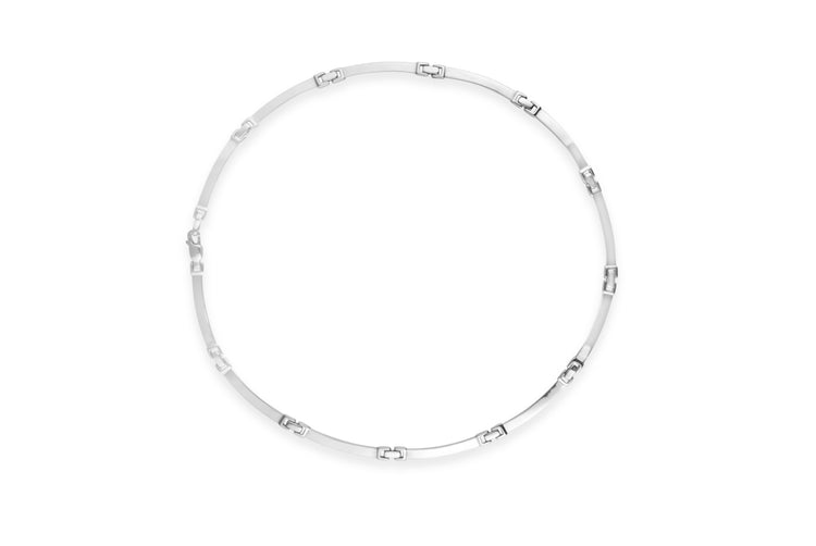 9kt White Gold Hinge Necklet image 0