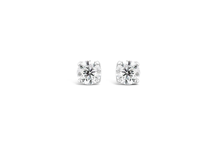 18kt White Gold Diamond Stud Earrings image 0