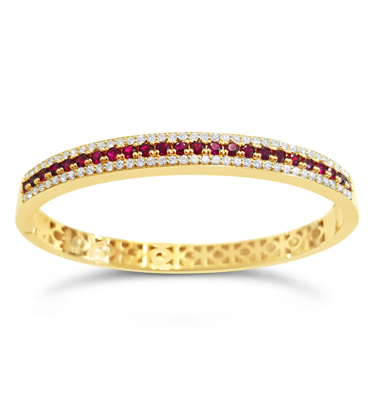 Fili Ruby and Diamond Bangle image 1