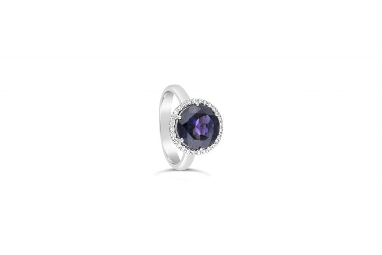 Fili Colour - Amethyst and Diamond Ring