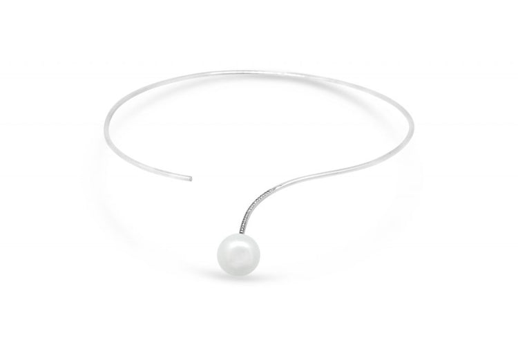 18kt White Gold South Sea Pearl & Diamond Collar