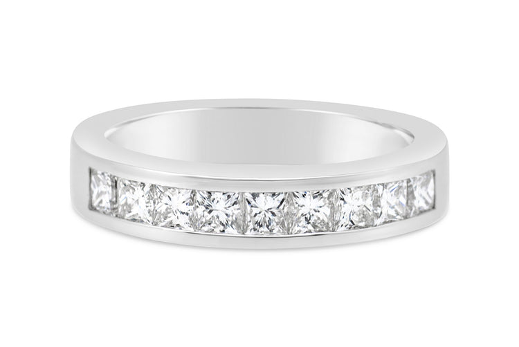 18kt Channel Set Princess Cut Diamond Ring