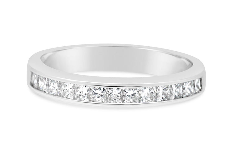 18kt Channel Set Princess Cut Diamond Ring