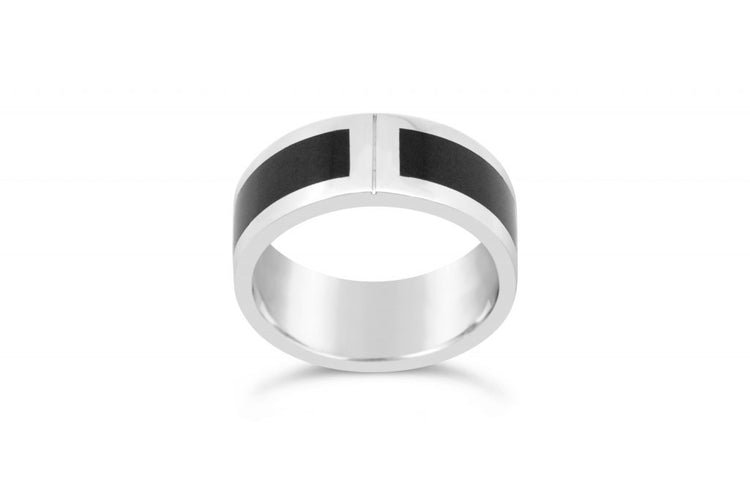 9kt White Gold Onyx Ring