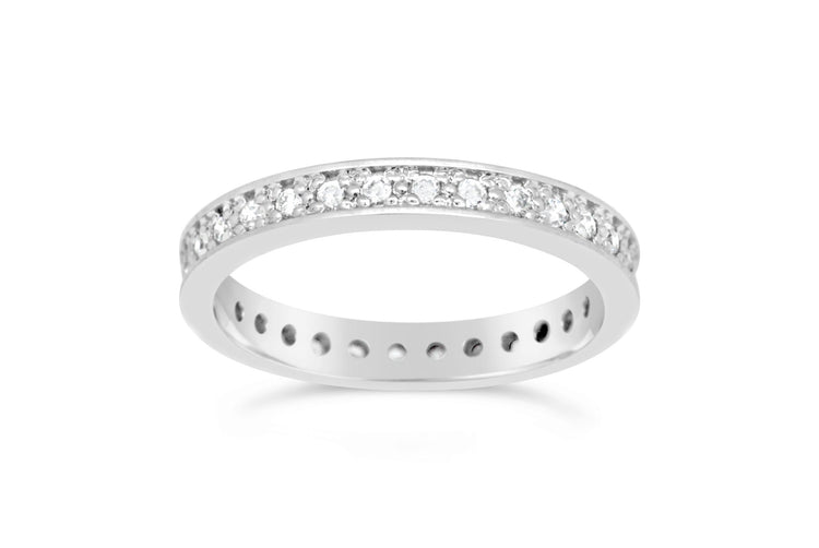 18kt Pavé Set Round Brilliant Cut Diamond Ring image 0