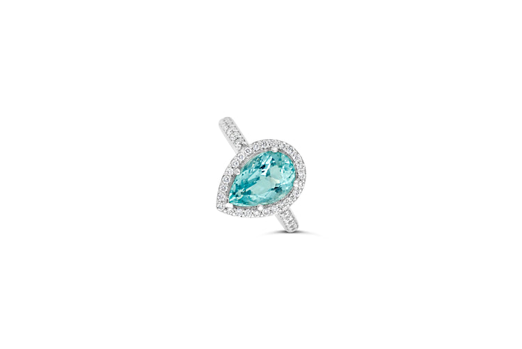 Fili Colour - Aquamarine and Diamond Ring image 0